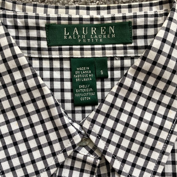 Lauren Ralph Lauren Puff Short Sleeve Gingham Button Down - Picture 9 of 12